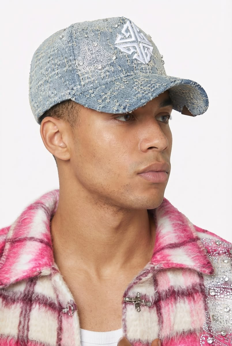 GUAPI Vintage Blue Cross Cap Hat (Gorra)
