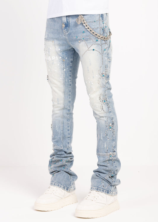Guapi Aqua Blue Spider Denim