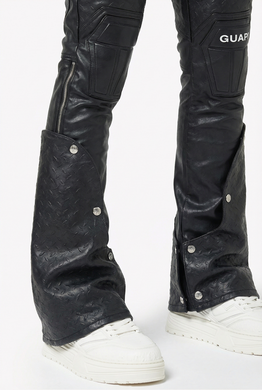 Guapi Black Coffin Arc Leather Pant