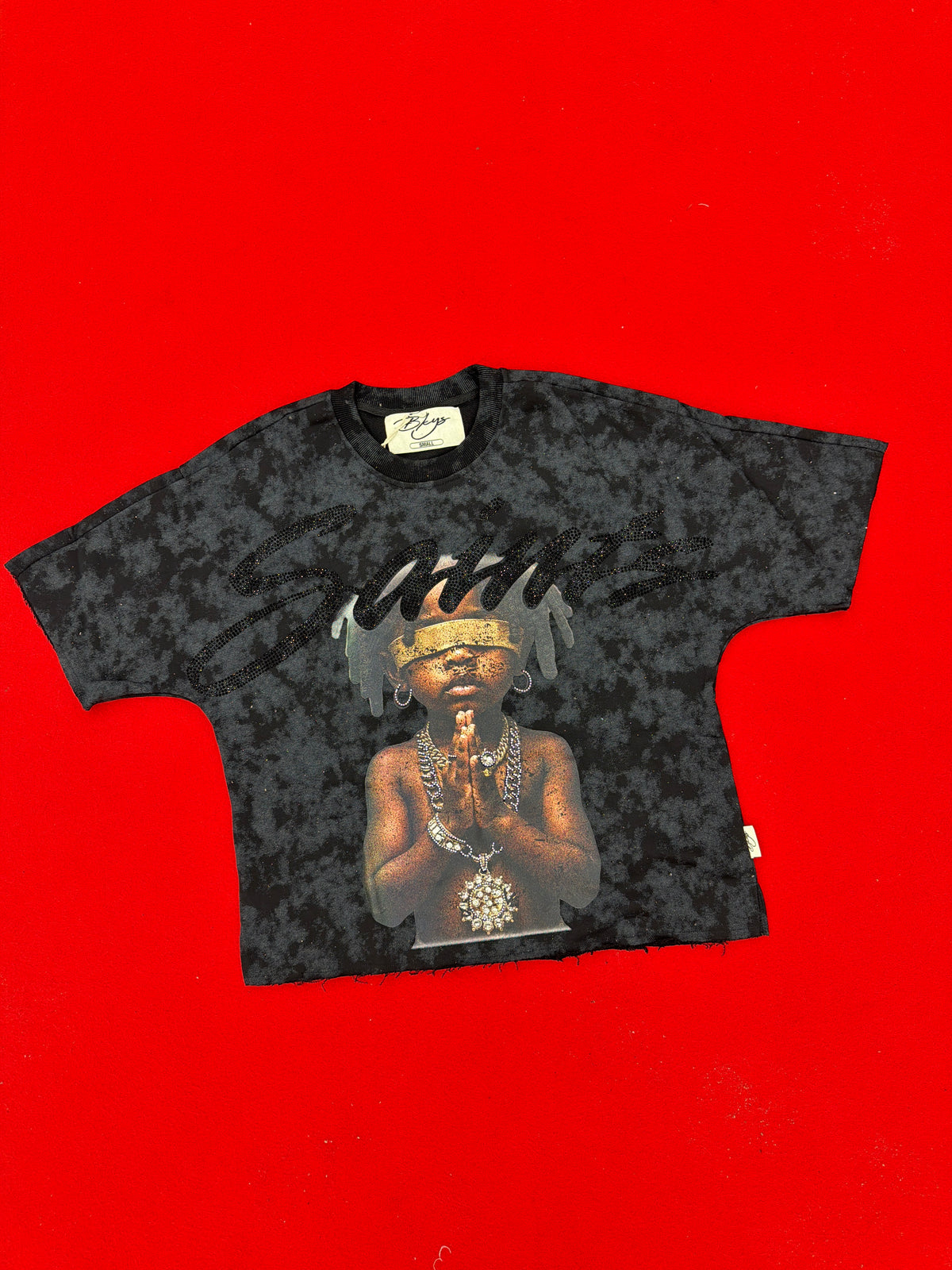 MEN BKYS SAINT F-TERRY CROPPED T-SHIRT