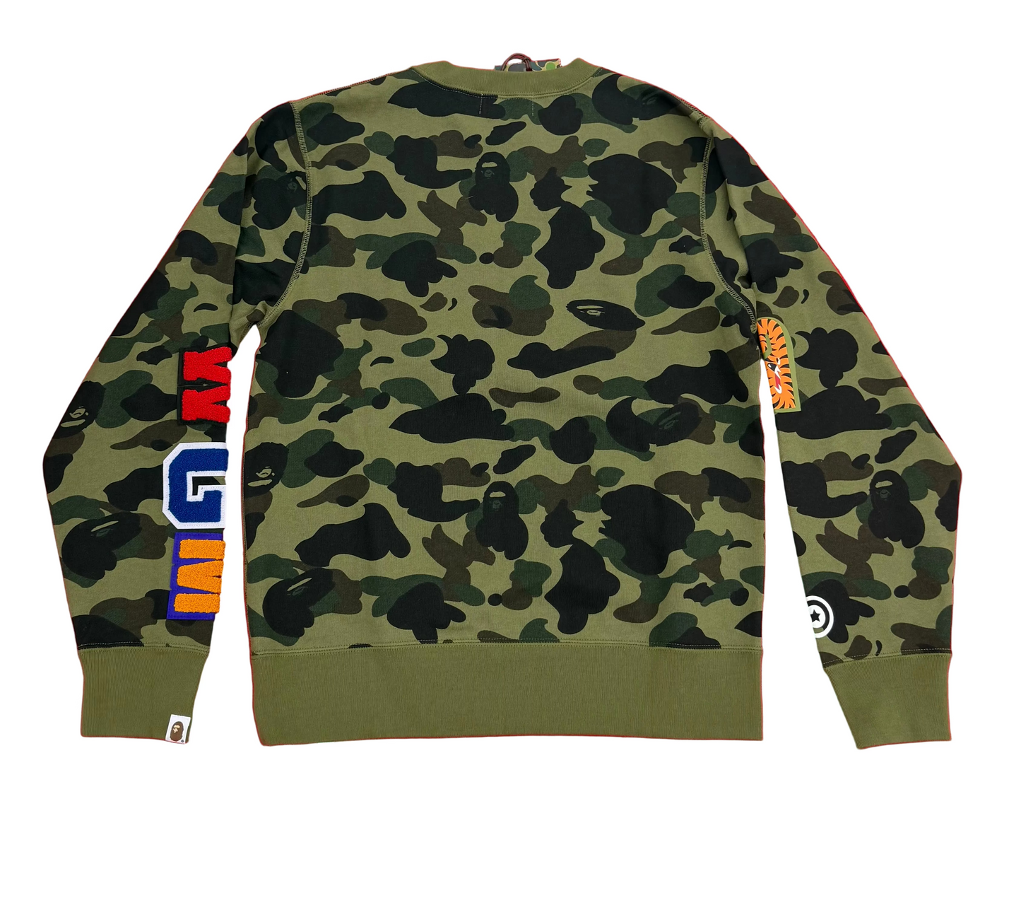 A Bathing Ape BAPE "Shark Crewneck" Green Sweater