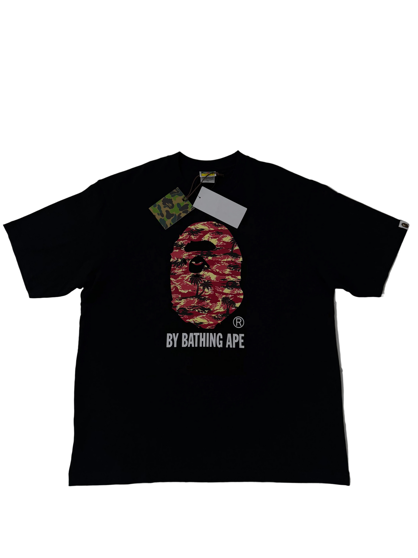 BAPE PALM TREE CAMO RELAXED FIT T SHIRT BLACK