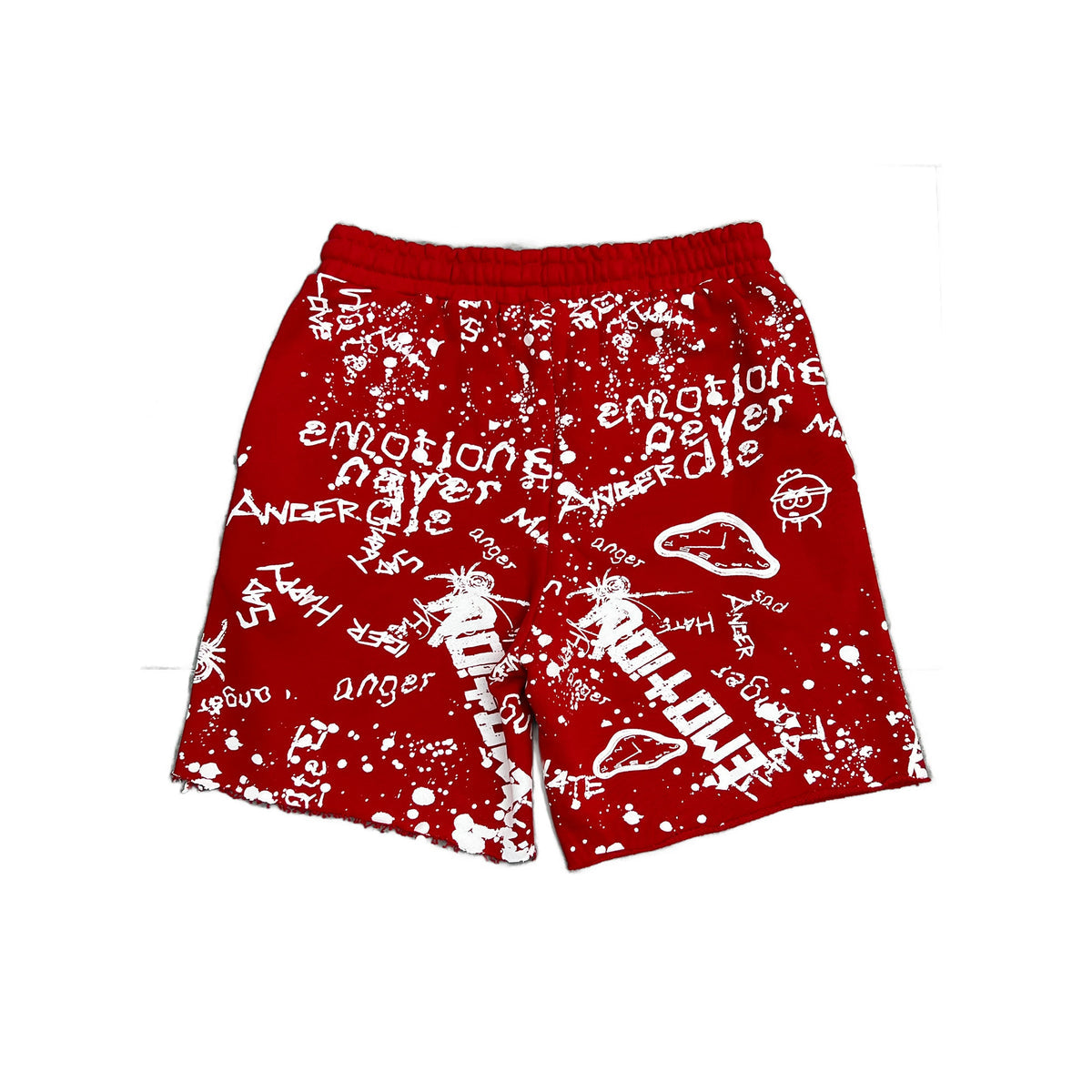 MIXED EMOTION RED GRAFFITI SHORT