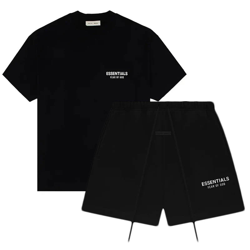 Fear of God Essentials black - Short + T shirt Sets