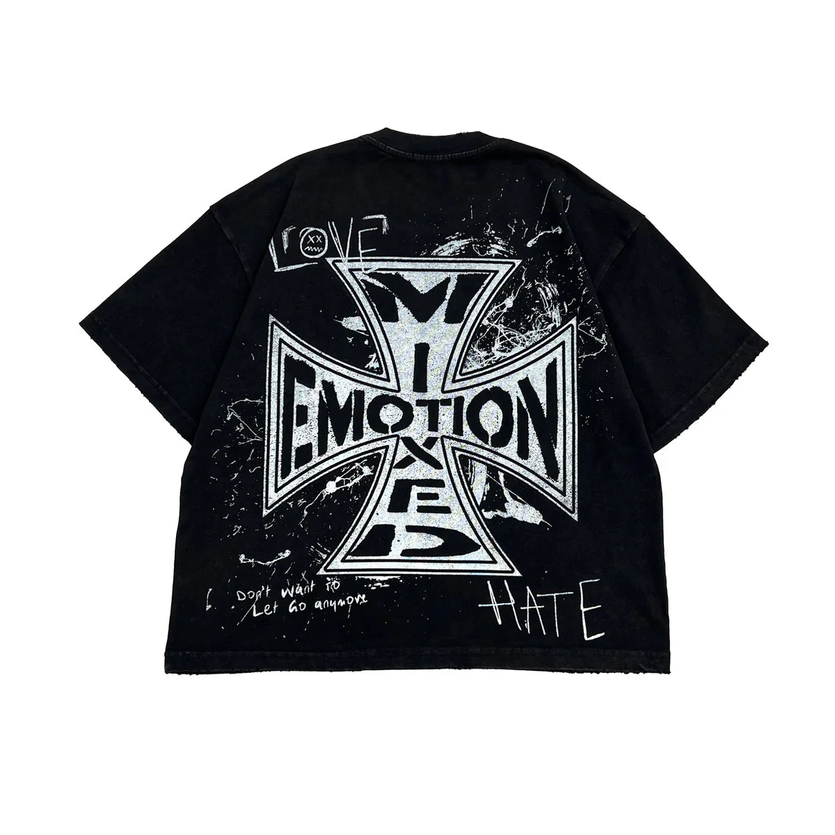 Mixed Emotion Black “chaos “ tee