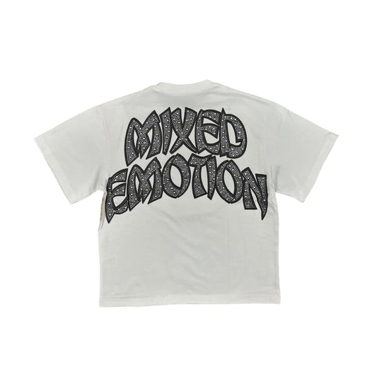 Mixed Emotion White “Arch Angel “ tee