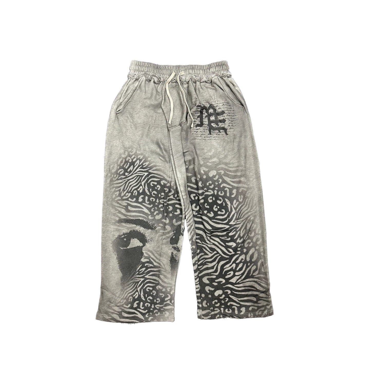 MIXED EMOTION GREY ‘STRIPED’ SWEATPANTS