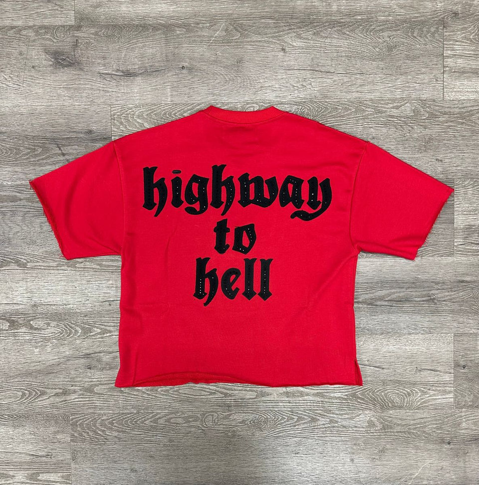 MEN BKYS HIGHWAY TO HELL F-TERRY CROPPED T-SHIRT
