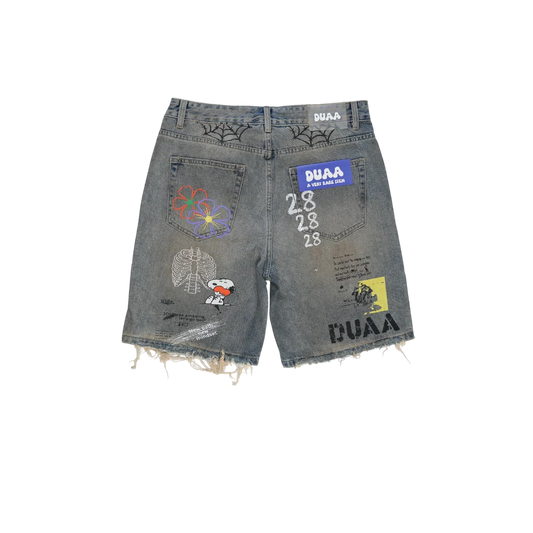 DUAA - SUNSET BLUE SHORT SHORTS - BLUE