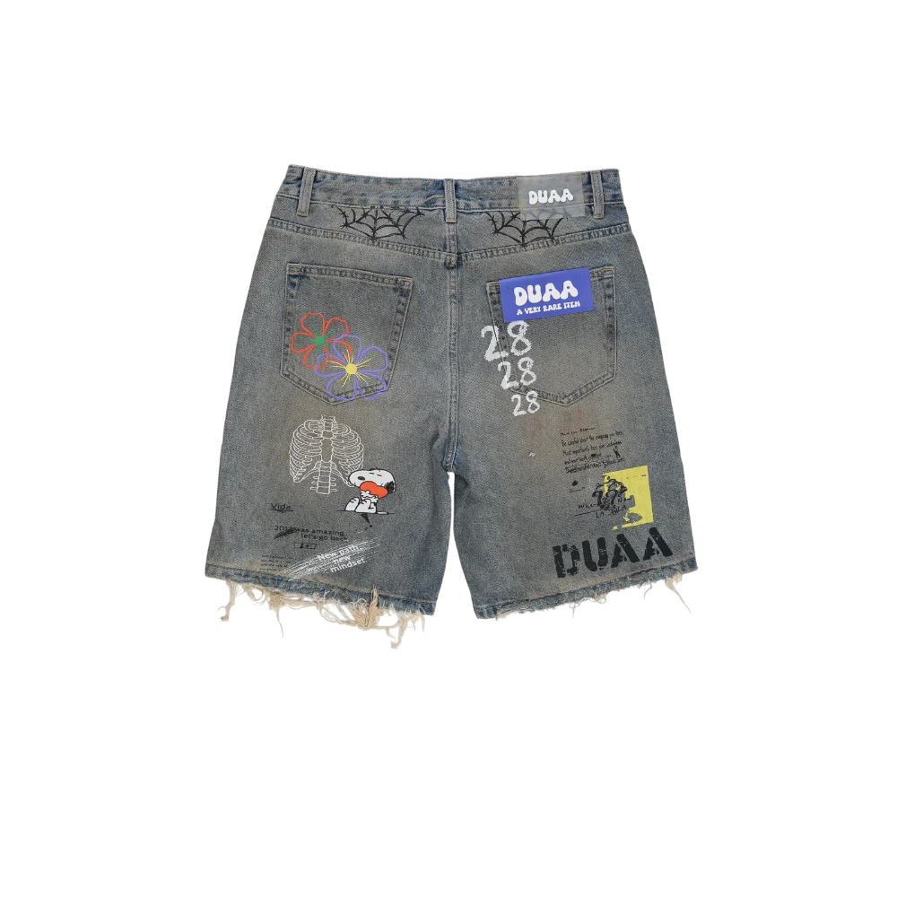 DUAA - SUNSET BLUE SHORT SHORTS - BLUE