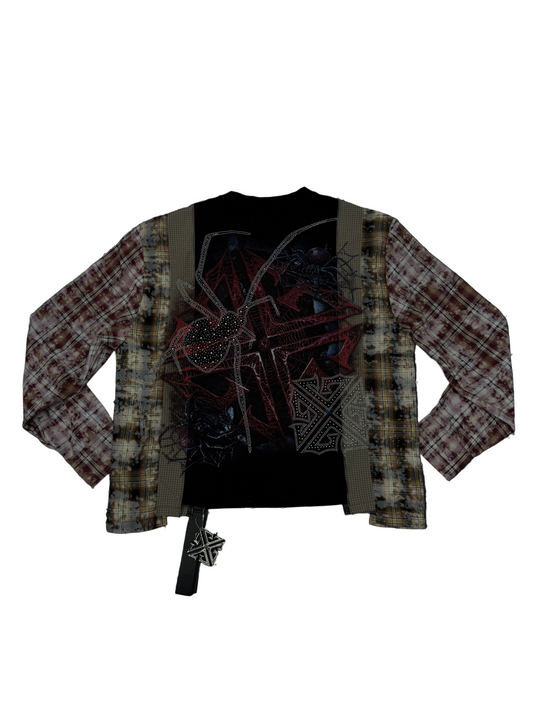 GUAPI Spider Rhinestone Graphic Longsleeve