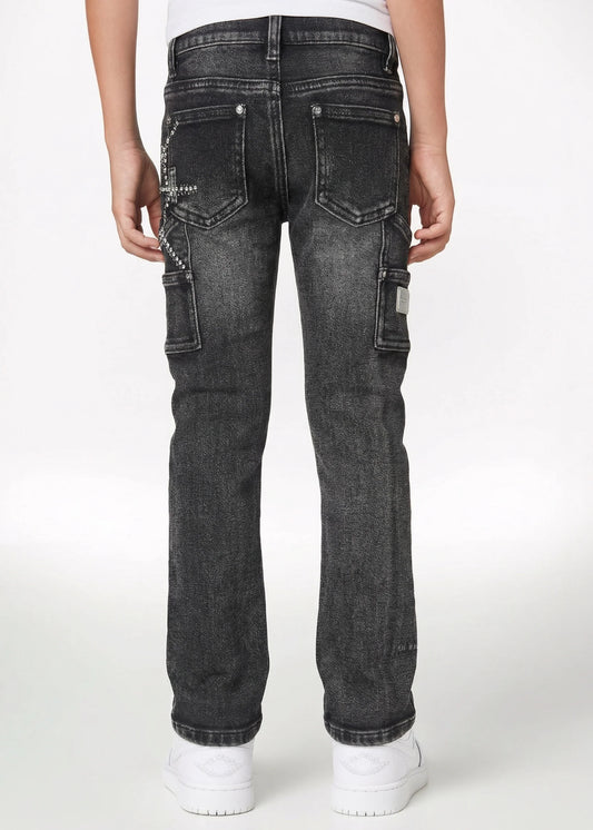 GUAPI Obsidian Black Spider Kids Denim