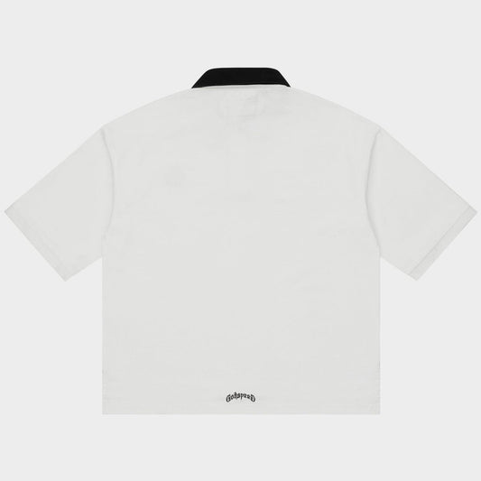 GODSPEED Victor Minimal Crest Polo (White)