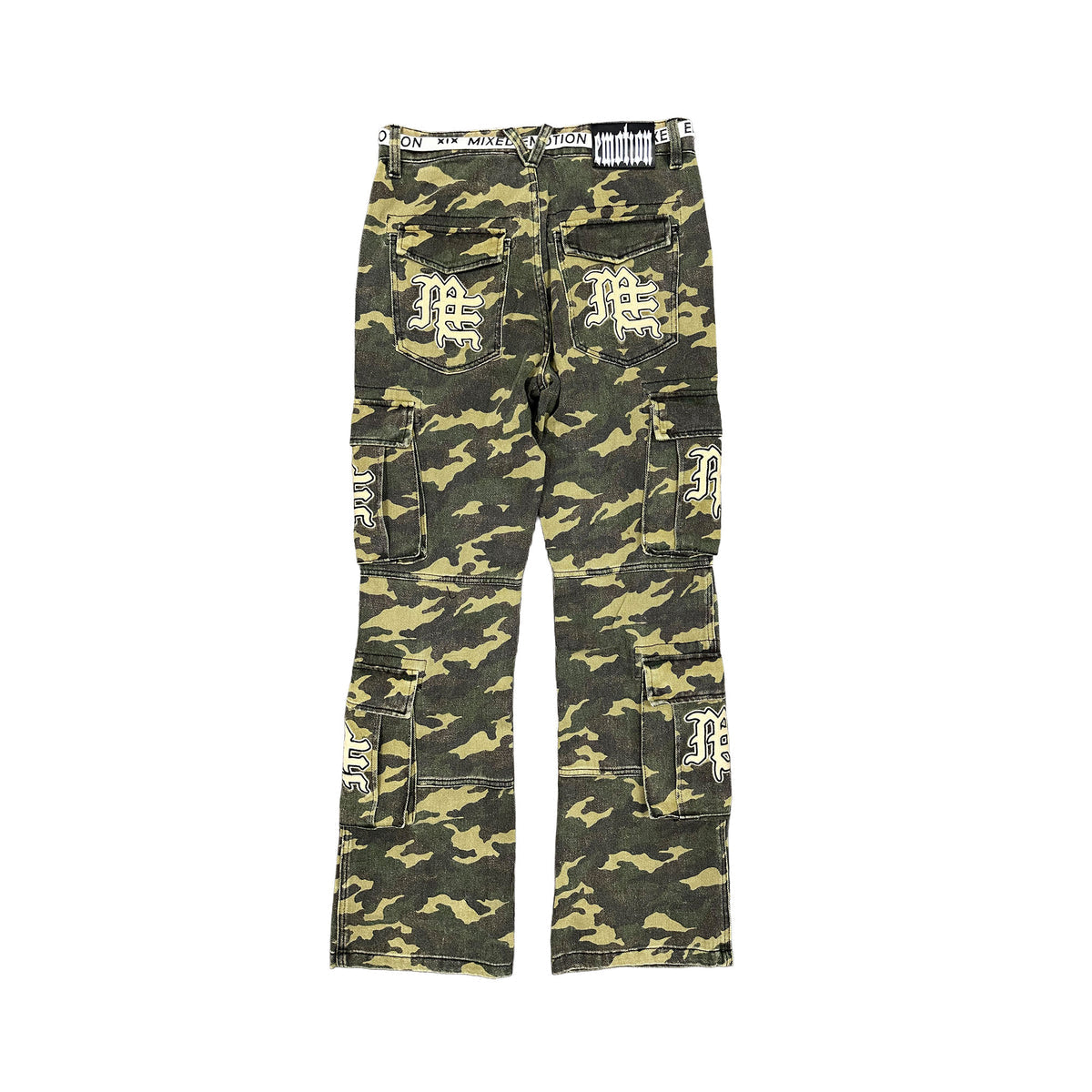 Mixed Emotion ME' Camo Cargo Pants