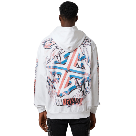 GUAPI NITRO DRIFT HOODIE IN WHITE
