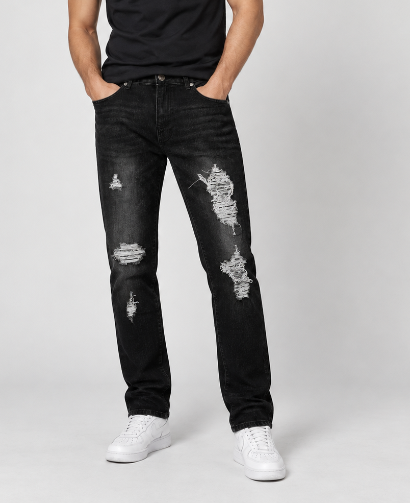 SBO WASH BLACK SKINNY JEANS
