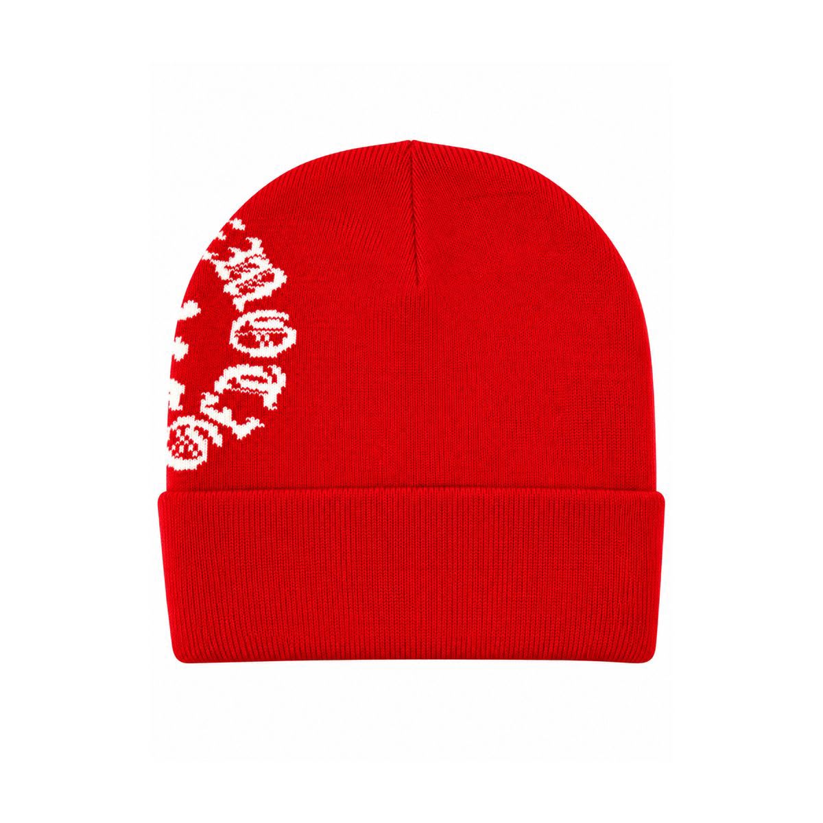 Mixed emotion RED “Logo” Beanie