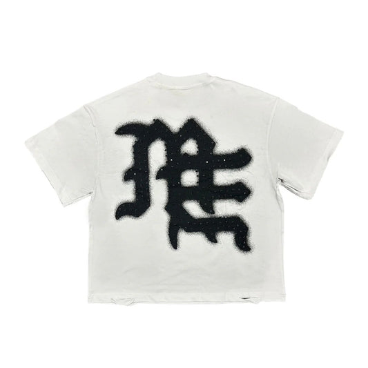 White end rhinestone tee