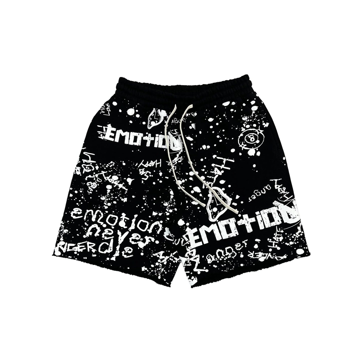 Black grafiti shorts