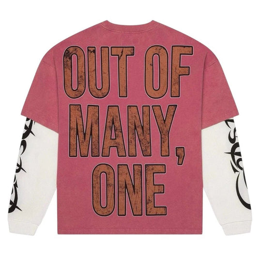 GODSPEED SPACE TRAVELER LAYERED L/S TEE PINK