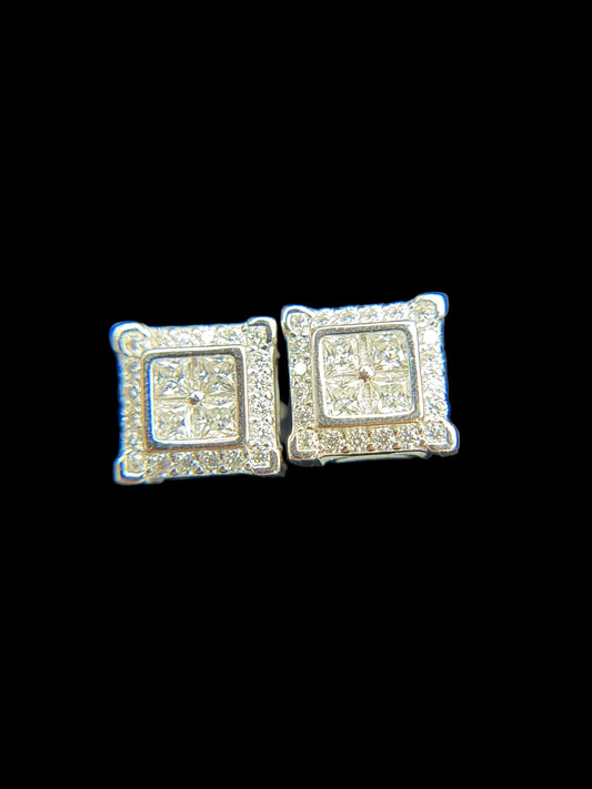 #13 MOISSANITE EARRINGS ( DIAMOND PASS THE TESTER) PANTALLA /ARETE