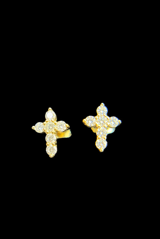 #8 MOISSANITE EARRINGS ( DIAMOND PASS THE TESTER) PANTALLA /ARETE