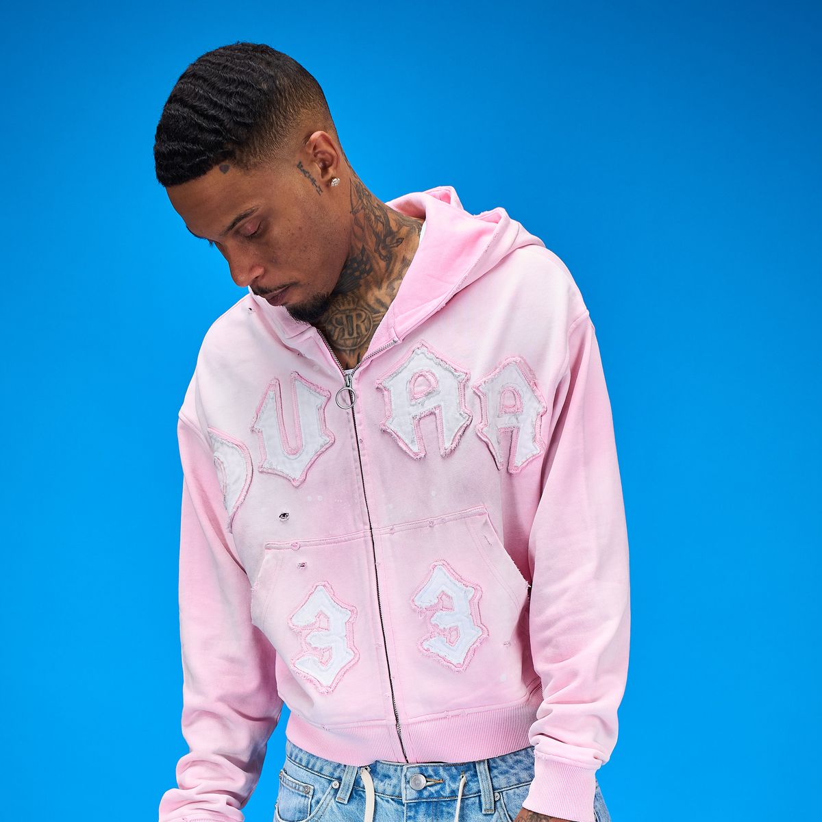 DUAA 33 PINK HOODIE