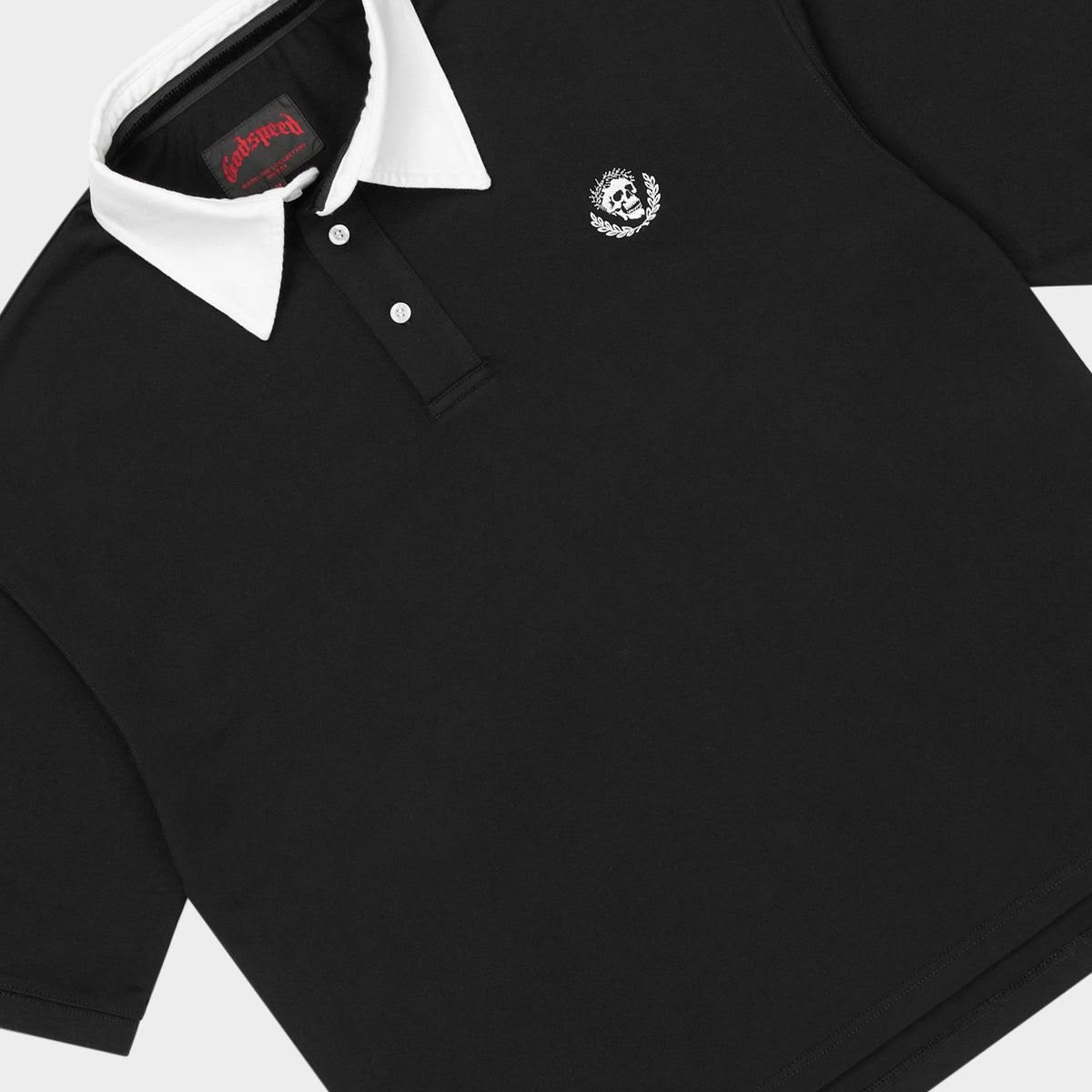 GODSPEED Victor Minimal Crest Polo (Black)