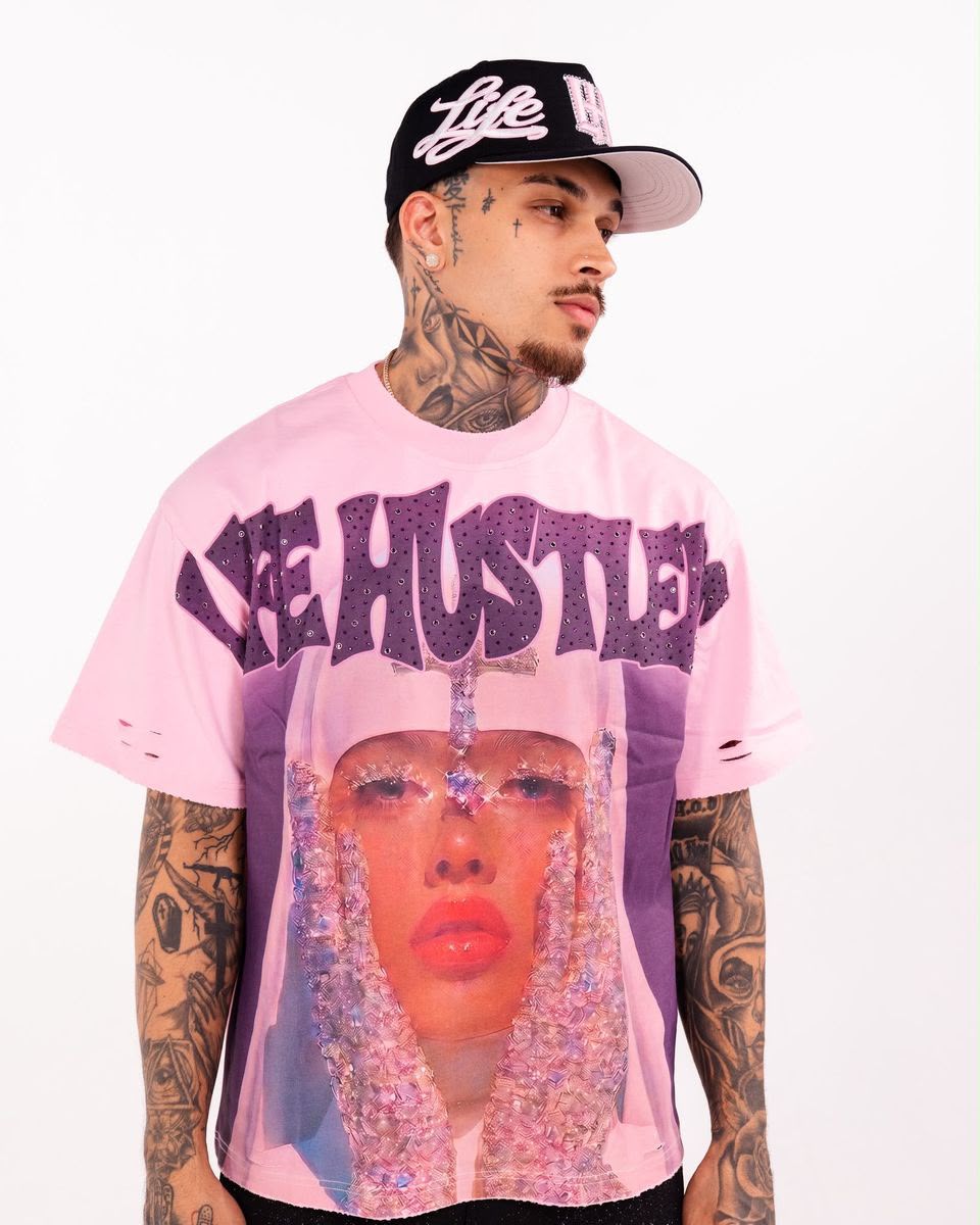 Life Hustlers  Crystal Tears PINK Tee)