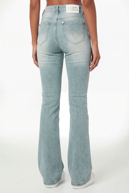 Guapi Vintage Blue Embellished Knight Denim