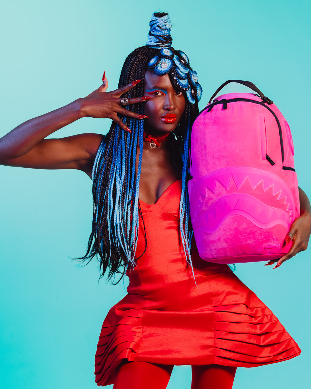 SPRAYGROUND SHINOBI SHARKS IN PARIS BACKPACK (HOT PINK)