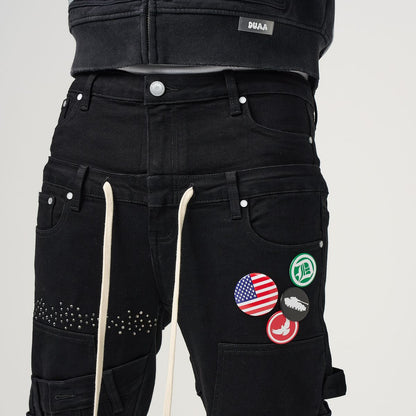 DUAA MEMORY BLACK DENIM JEANS