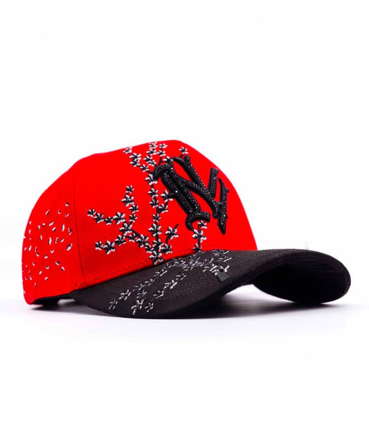 KEVIN HAT RED AND BLACK NY