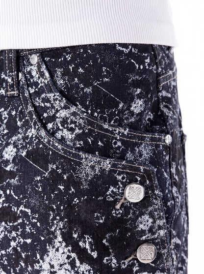 GUAPI Obsidian Black Laser Velvet Shorts