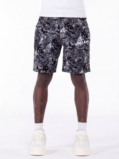 GUAPI Obsidian Black Laser Velvet Shorts