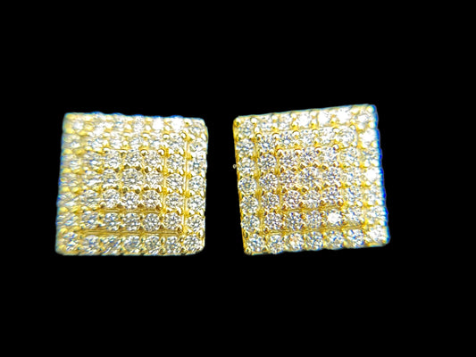 #3 MOISSANITE EARRINGS ( DIAMOND PASS THE TESTER) PANTALLA /ARETE