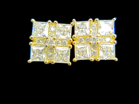 #2 MOISSANITE EARRINGS ( DIAMOND PASS THE TESTER) PANTALLA /ARETE