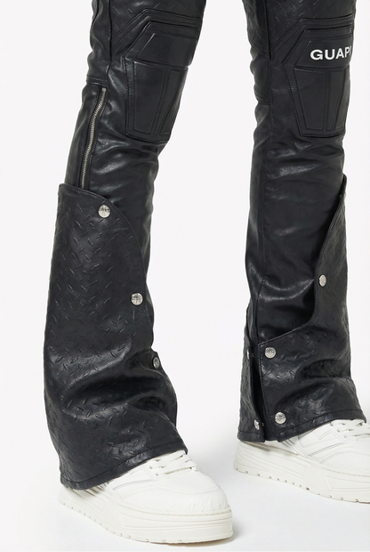 Guapi Black Coffin Arc Leather Pant