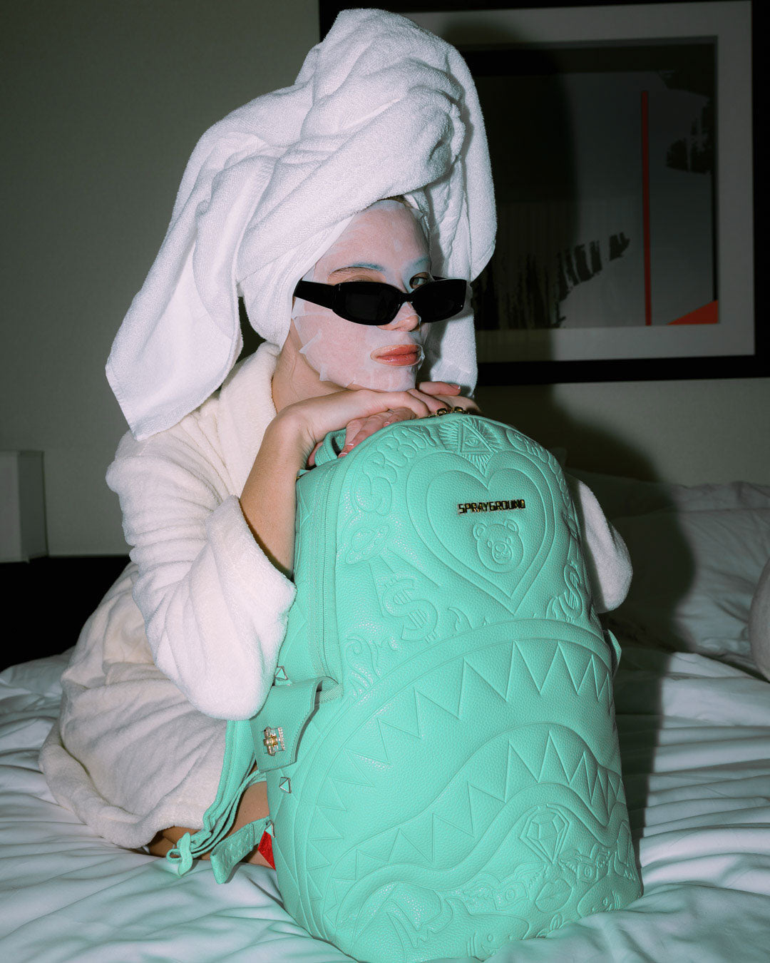 SPRAYGROUND BABY BEAR BADDIE - MINT CONDITION BACKPACK
