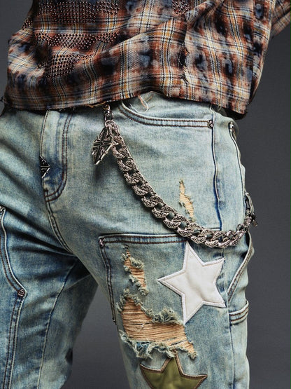 GUAPI Olive Green Vintage Stars Denim JEANS