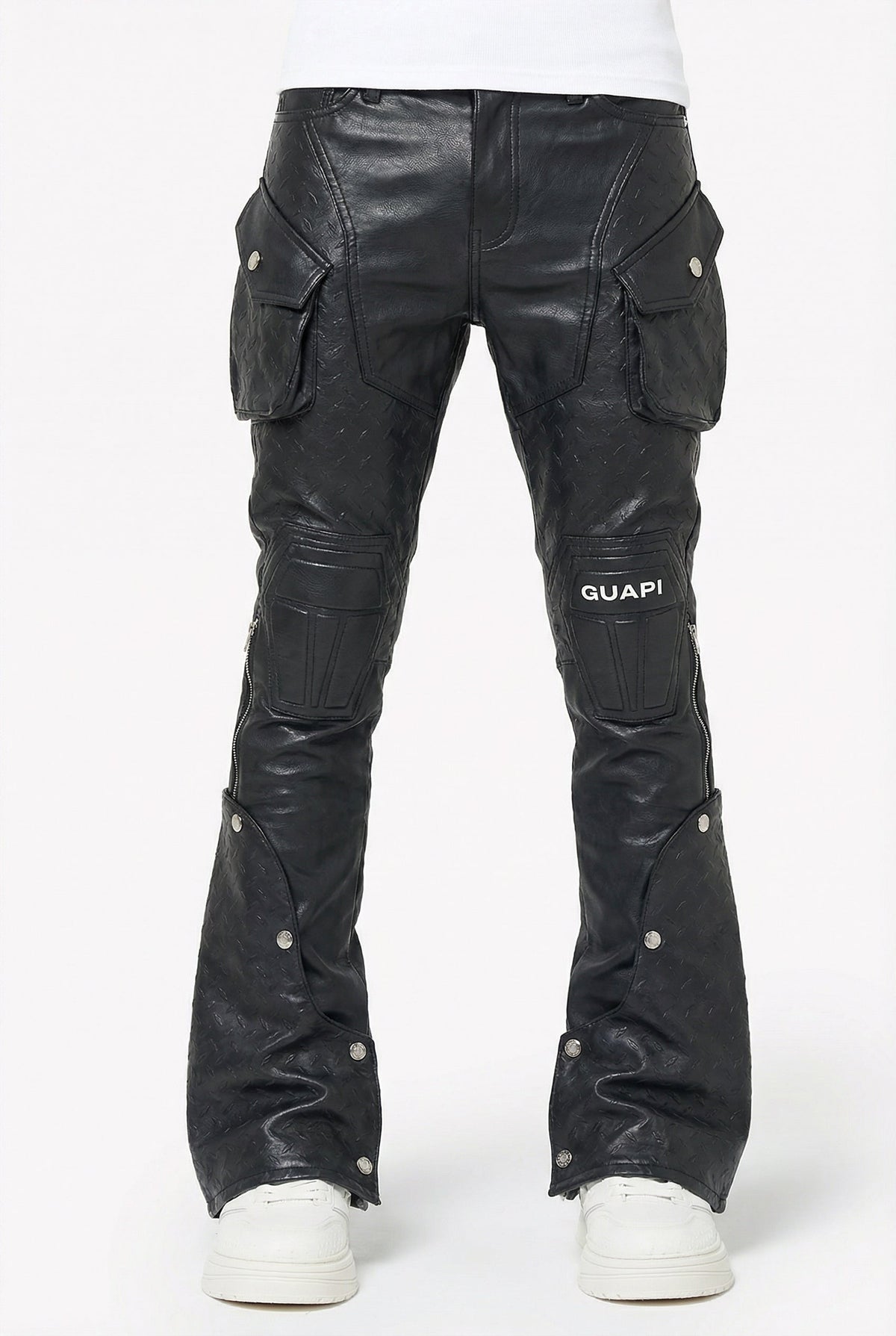 Guapi Black Coffin Arc Leather Pant