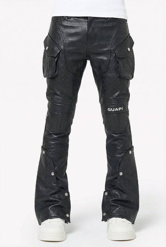 Guapi Black Coffin Arc Leather Pant