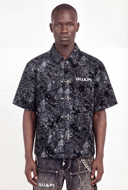 GUAPI Obsidian Black Laser Velvet Shirt
