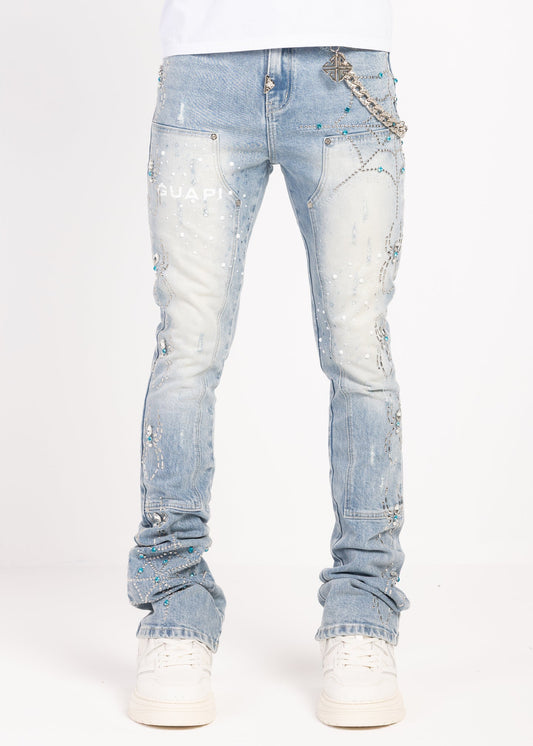 Guapi Aqua Blue Spider Denim
