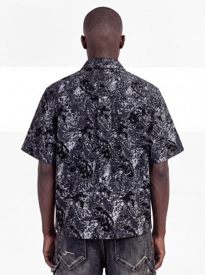 GUAPI Obsidian Black Laser Velvet Shirt
