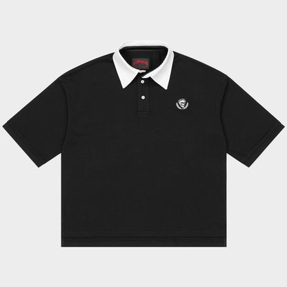 GODSPEED Victor Minimal Crest Polo (Black)