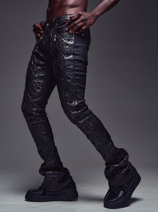 GUAPI All Black Relic Waxed Denim