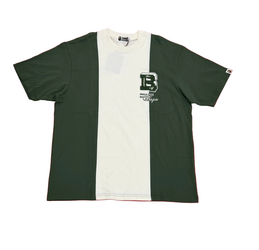 BAPE Green Badges Color Blocking T-Shirt