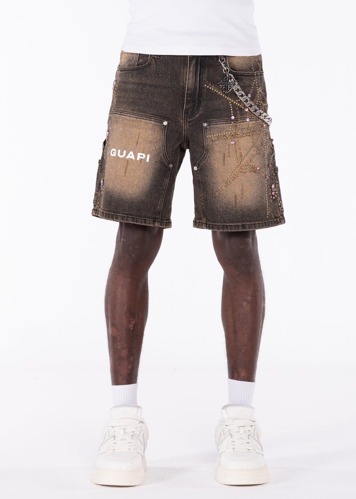 GUAPI Vintage Brown Spider Shorts
