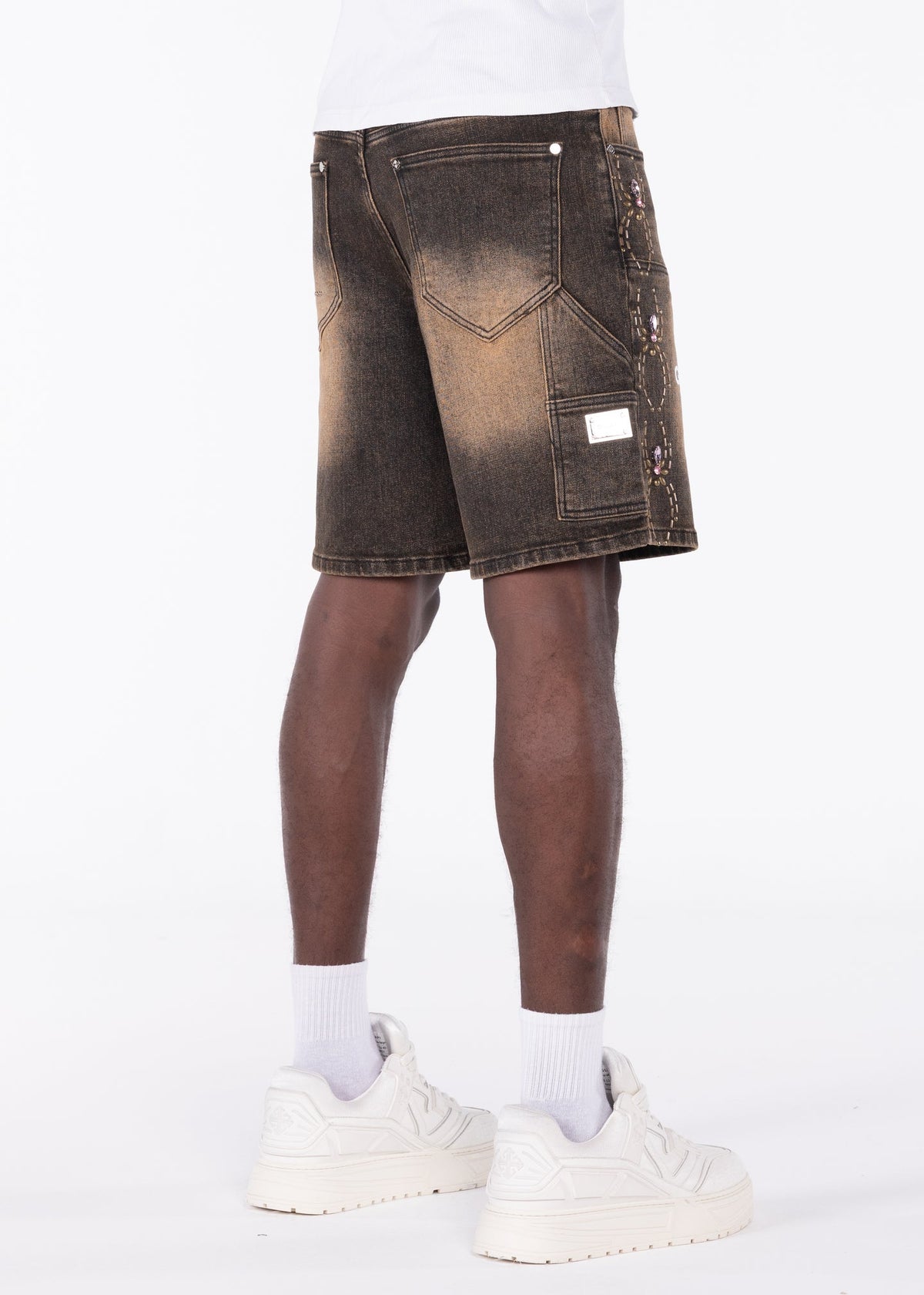 GUAPI Vintage Brown Spider Shorts